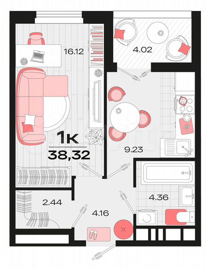 1-к. квартира, 37,7 м², 13/14 эт.
