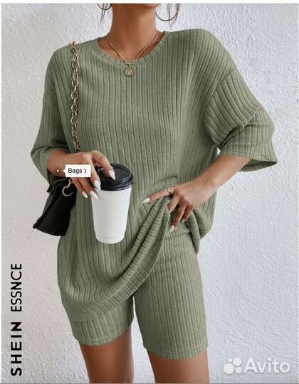 Костюм с велосипедками мягкая ткань