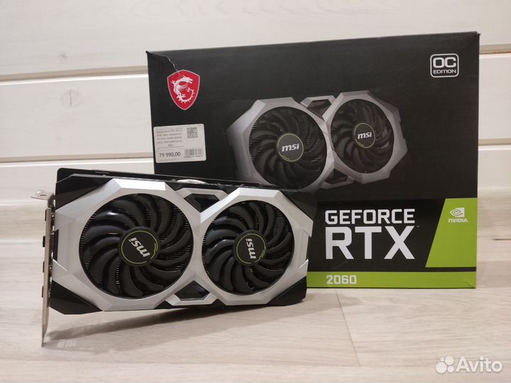 Msi GeForce RTX 2060 ventus OC 6GB Видеокарта