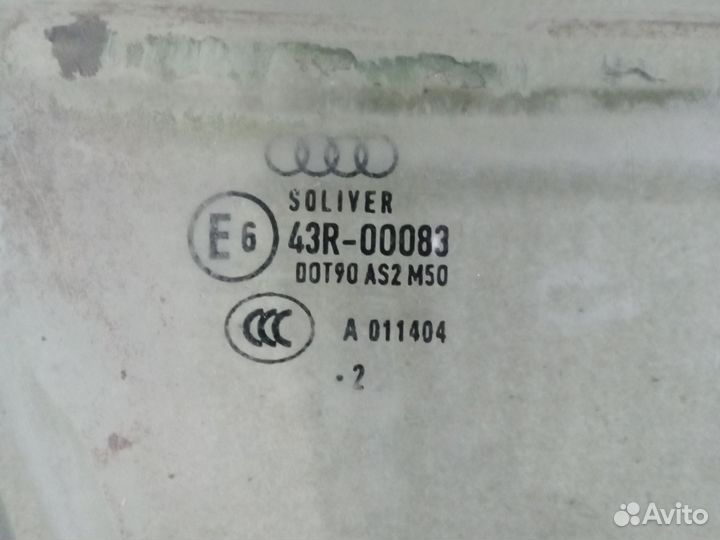 Стекло боковое переднее правое Audi A6 C7