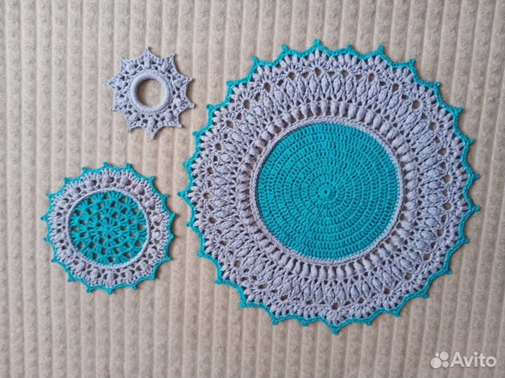 Сервировочные салфетки. Набор. Ручная работа