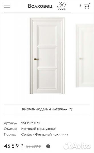 Двери белые Волховец