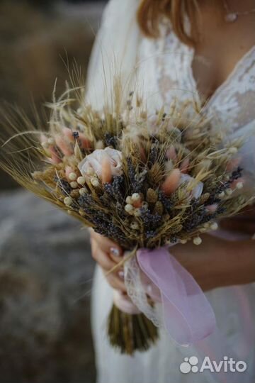 Букет невесты с сухоцветами