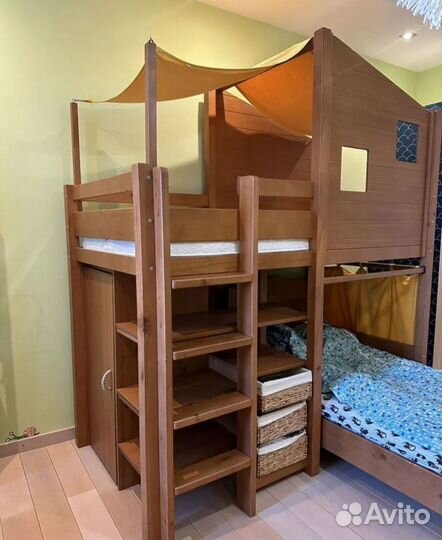 Двухъярусная кровать домик 90 на 200