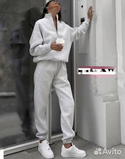 Спортивный костюм на флисе женский теплый р46-48