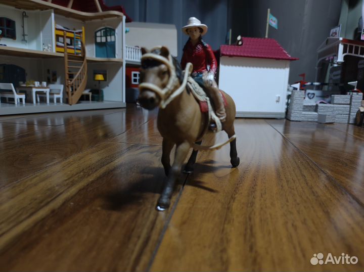 Schleich набор лошадь с всадником(вестерн)