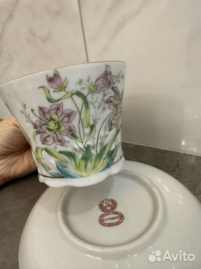 Чайная пара гарднер антиквариат