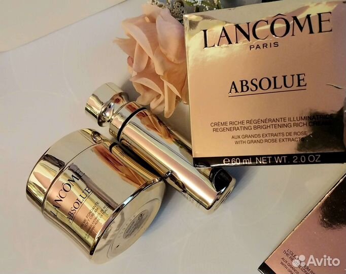 Lancome.Крем Rich,Soft и сыворотка с маслом розы
