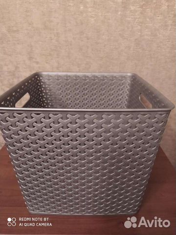 Кашпо напольное интерьерное. ротанг