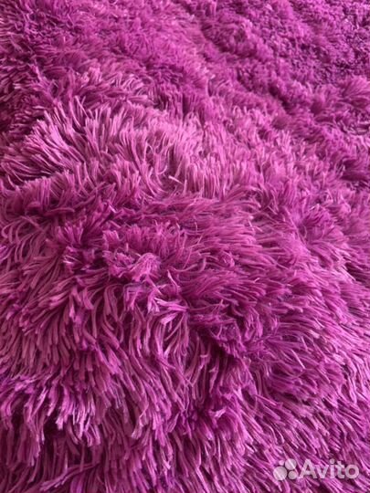 Покрывало, плед, длинный ворс, травка