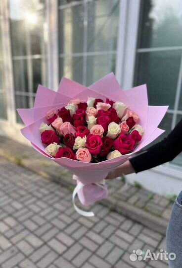 Цветы розы букет