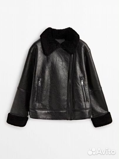 Massimo dutti дубленка авиатор