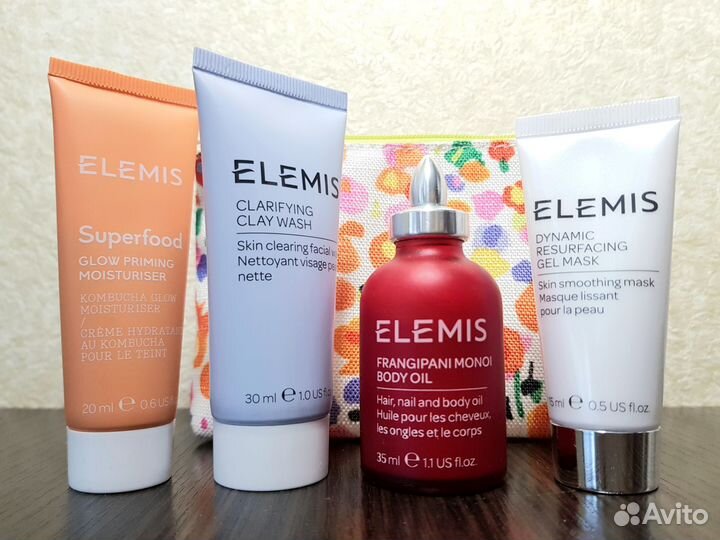 Elemis набор +gift косметичка Clinique