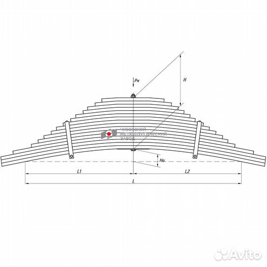 Рессора задняя для MAN TGA,TGS 16 листов