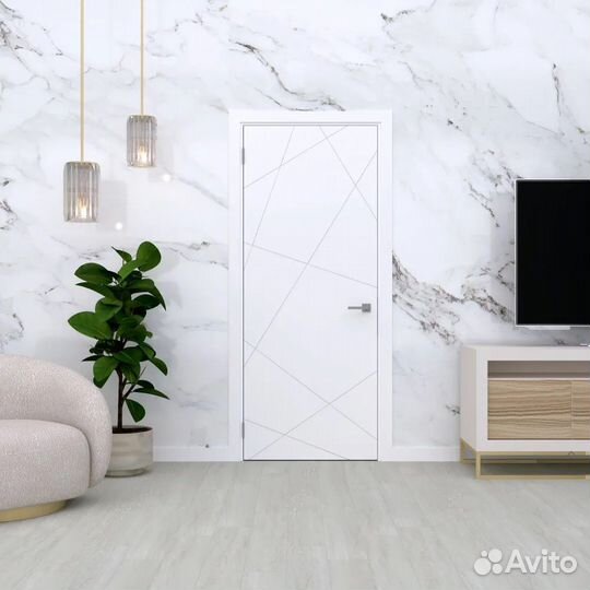 Двери межкомнатные белые крашенные Flitta