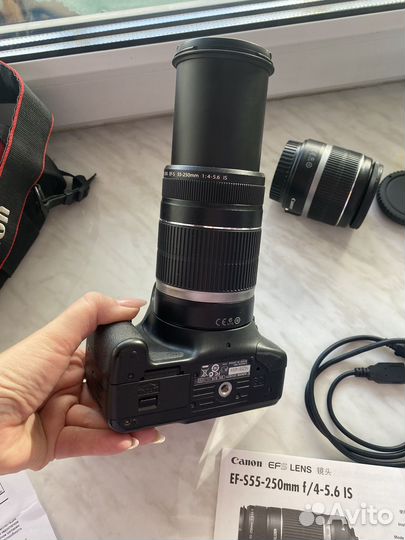 Зеркальный фотоаппарат canon EF-S55-250mm