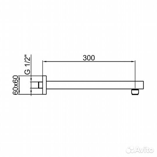 Кронштейн для верхнего душа Webert AC1025345