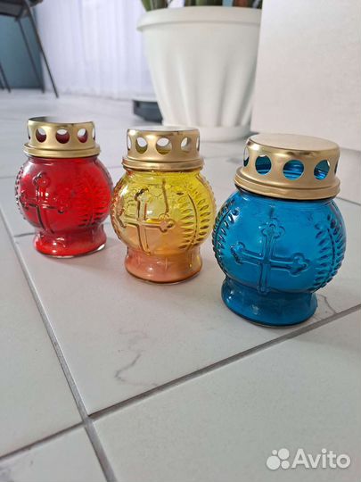 Лампада неугасимая стекло со сменным блоком