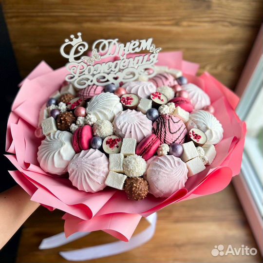 Букеты из конфет, зефира, шоколада