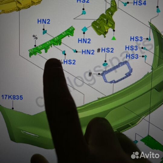 Кронштейн заднего бампера Mustang 2015