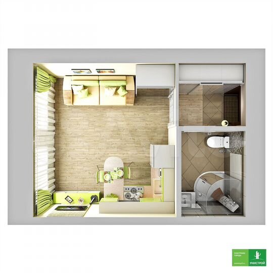 Квартира-студия, 29,7 м², 5/11 эт.