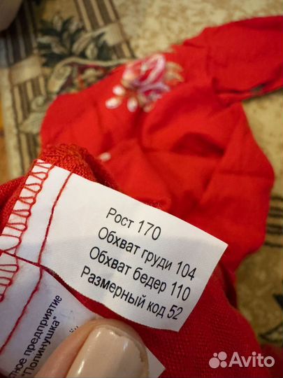 Платье 100% лен. Ручная работа