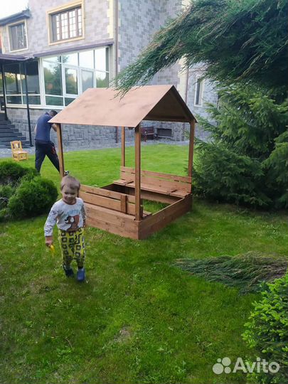 Песочница детская с крышей