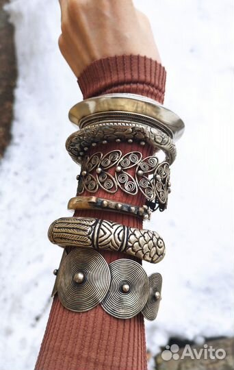 Браслет каф кофр этно бохо готика рок