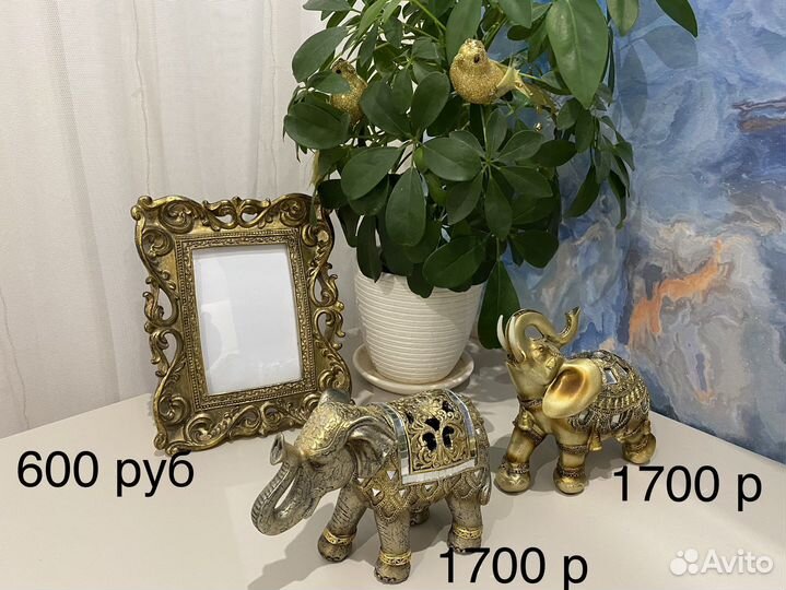 Интерьерные сувениры слоны, фоторамки
