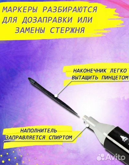 Двусторонние маркеры для скетчинга и рисования 60ш