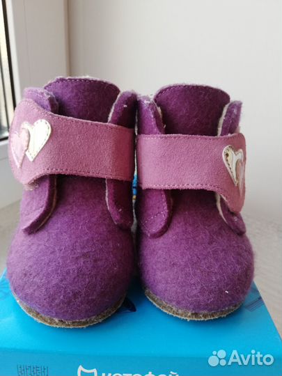 Пинетки для девочки теплые