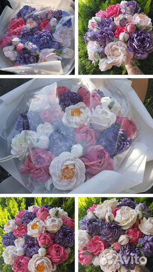 Съедобные букеты, Цветы из зефира, Сладкий букет