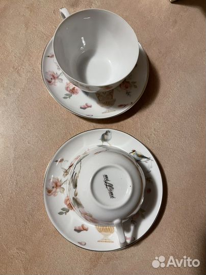 Чайные пары тонкого фарфора
