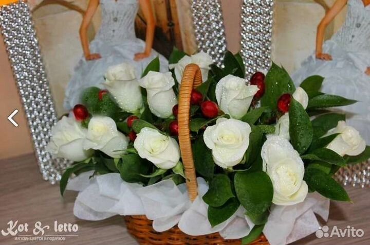 Цветы розы букет