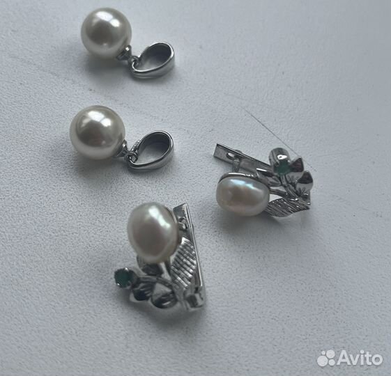 Серьги с речным жемчугом