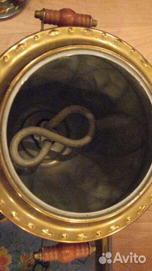 Самовар расписной+поднос+чайник электро