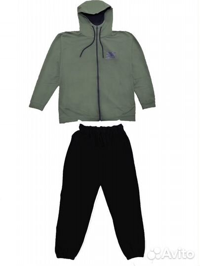 Костюм спортивный мужской большого размера капюшон