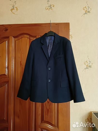 Пиджак школьный синий 134