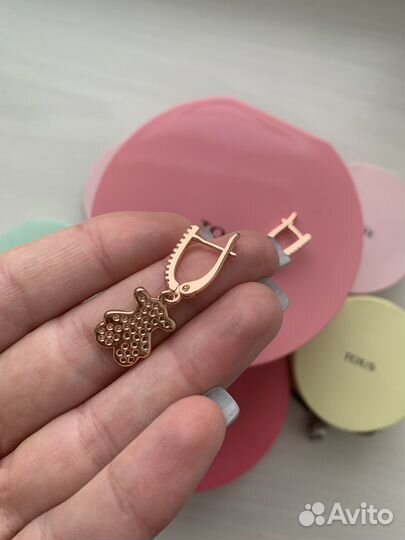 Серьги Tous цирконы