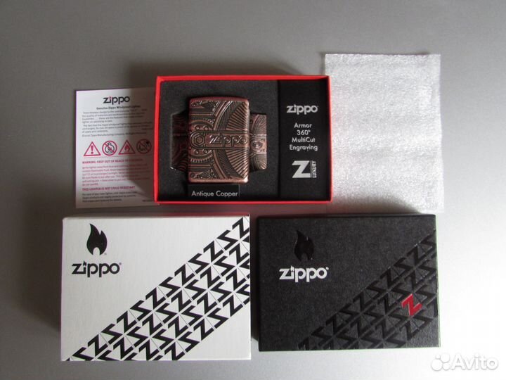 Zippo Steampunk Gears Antique Copper, новая
