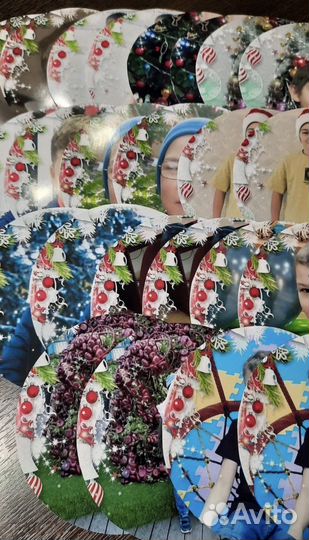 Шар новогодний с фотографией и магниты