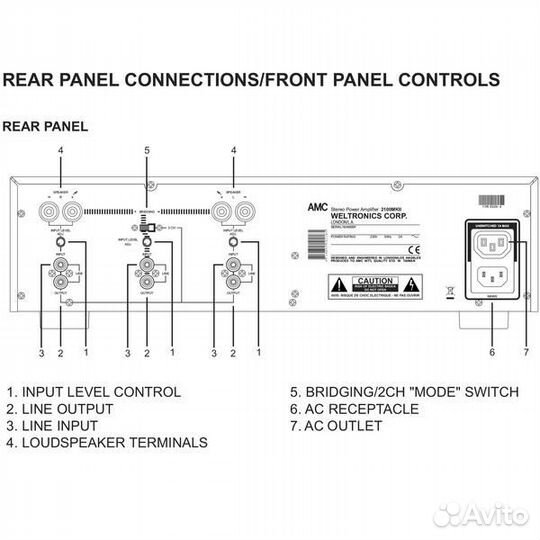 Стереоусилитель мощности AMC 2100mkii Black