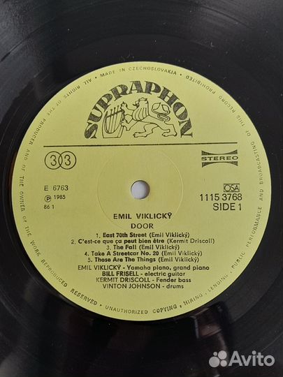 LP Emil Viklicky 1985. Арсенал. 1985. Jazz