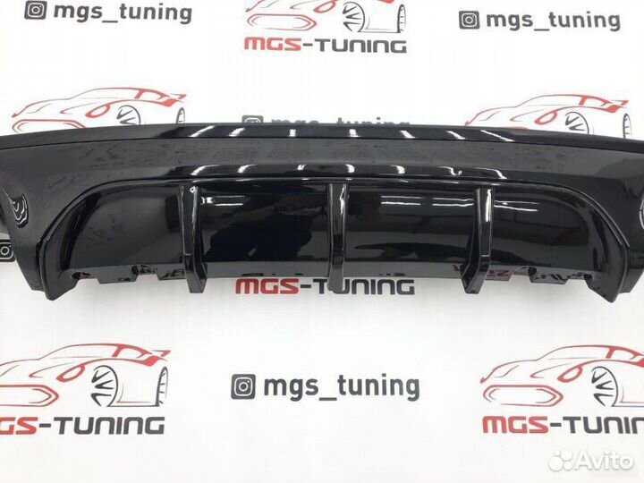 Диффузор BMW 1 F20 M-Performance 1x1 черный глянец