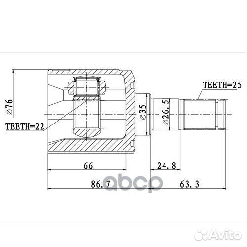 Шрус внутренний Z87791R Zikmar
