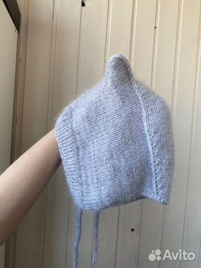 Шапочки с ушками Ангора+пух норки