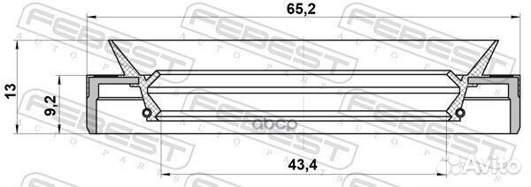 Сальник редуктора заднего моста 43.4x65.2x9.2x13