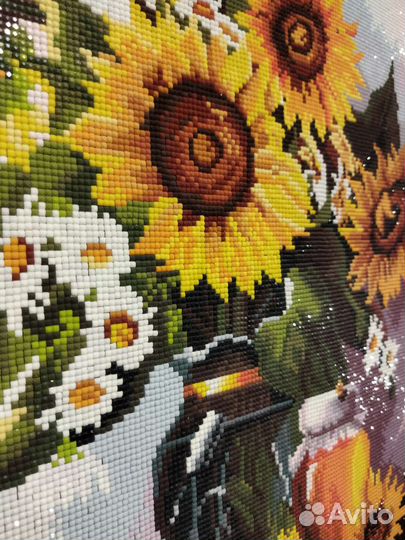 Алмазная мозаика Подсолнухи 40*50 см