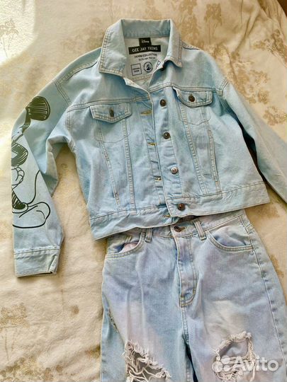 Джинсовый костюм для девочки 152