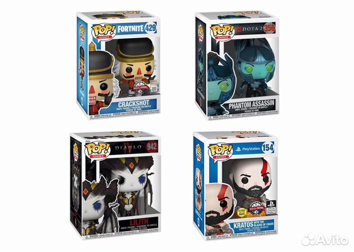 Funko pop games: Fortnite, God of war, Dota 2